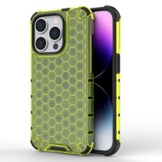  iPhone 15 Pro Skal Shockproof Honeycomb Gr&ouml;n - Teknikhallen.se