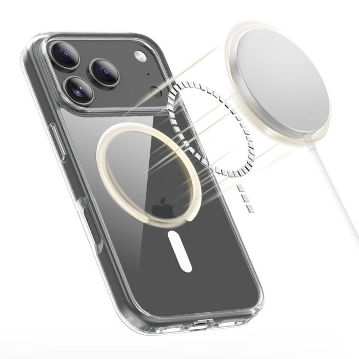 Bild 2, Tech-Protect Tech-Protect iPhone 17 Pro Skal MagSafe FlexAir Transparent - Teknikhallen.se