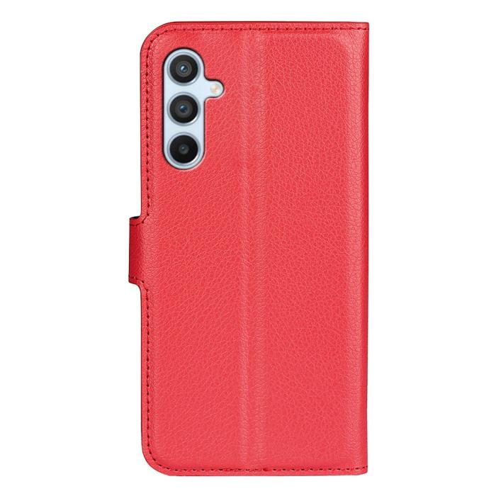 Bild 6,  Samsung Galaxy A54 5G Fodral Litchi Läder Röd - Teknikhallen.se