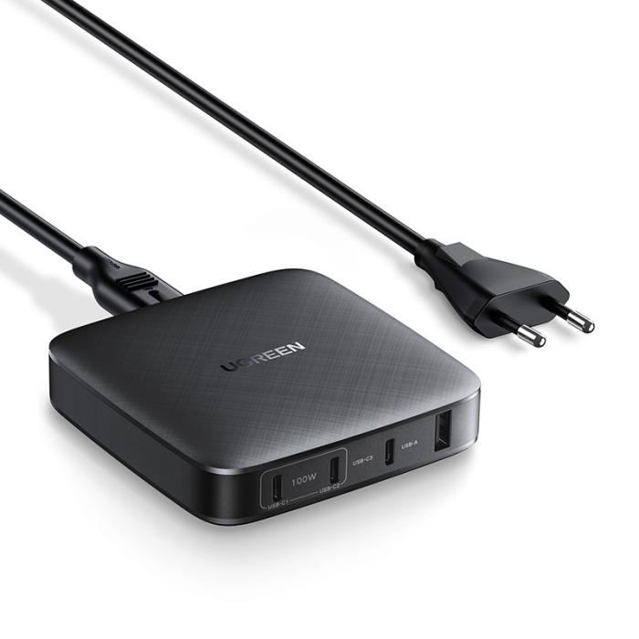 Bild 5, UGREEN Ugreen 100W PD Reseladdare 3x USB-C / 1x USB-A Svart - Teknikhallen.se