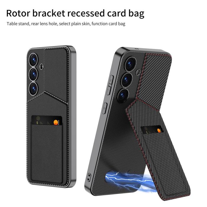 Bild 5, GKK GKK Galaxy S25 Skal Kickstand Med Korthållare Titanium Grey - Teknikhallen.se