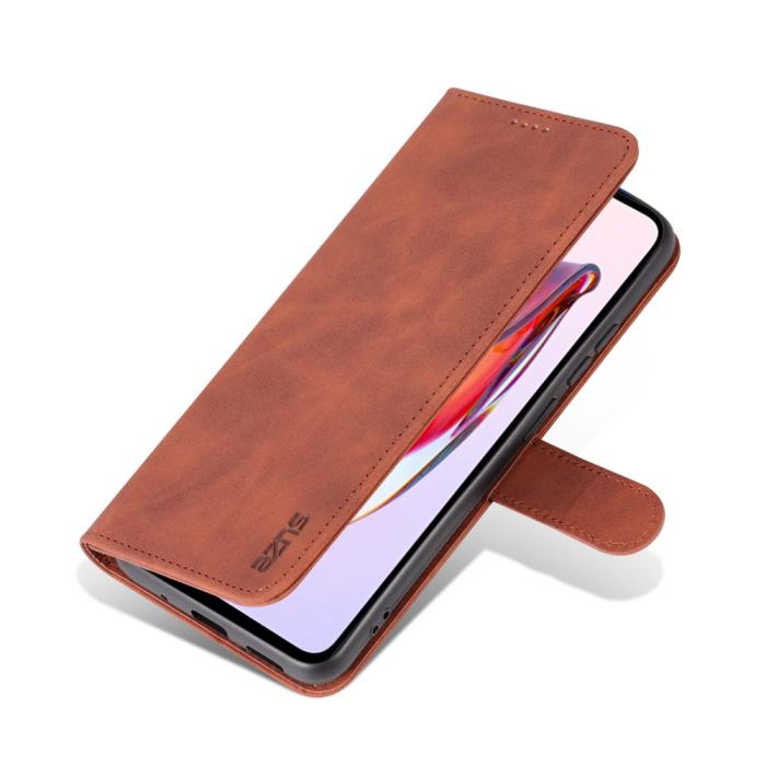 Bild 6, AZNS AZNS Xiaomi Redmi 12C 4G Fodral Läder Brun - Teknikhallen.se