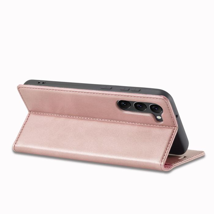 Bild 3, LC.IMEEKE LC.IMEEKE Galaxy S24 Fodral Flip Läder Roséguld - Teknikhallen.se