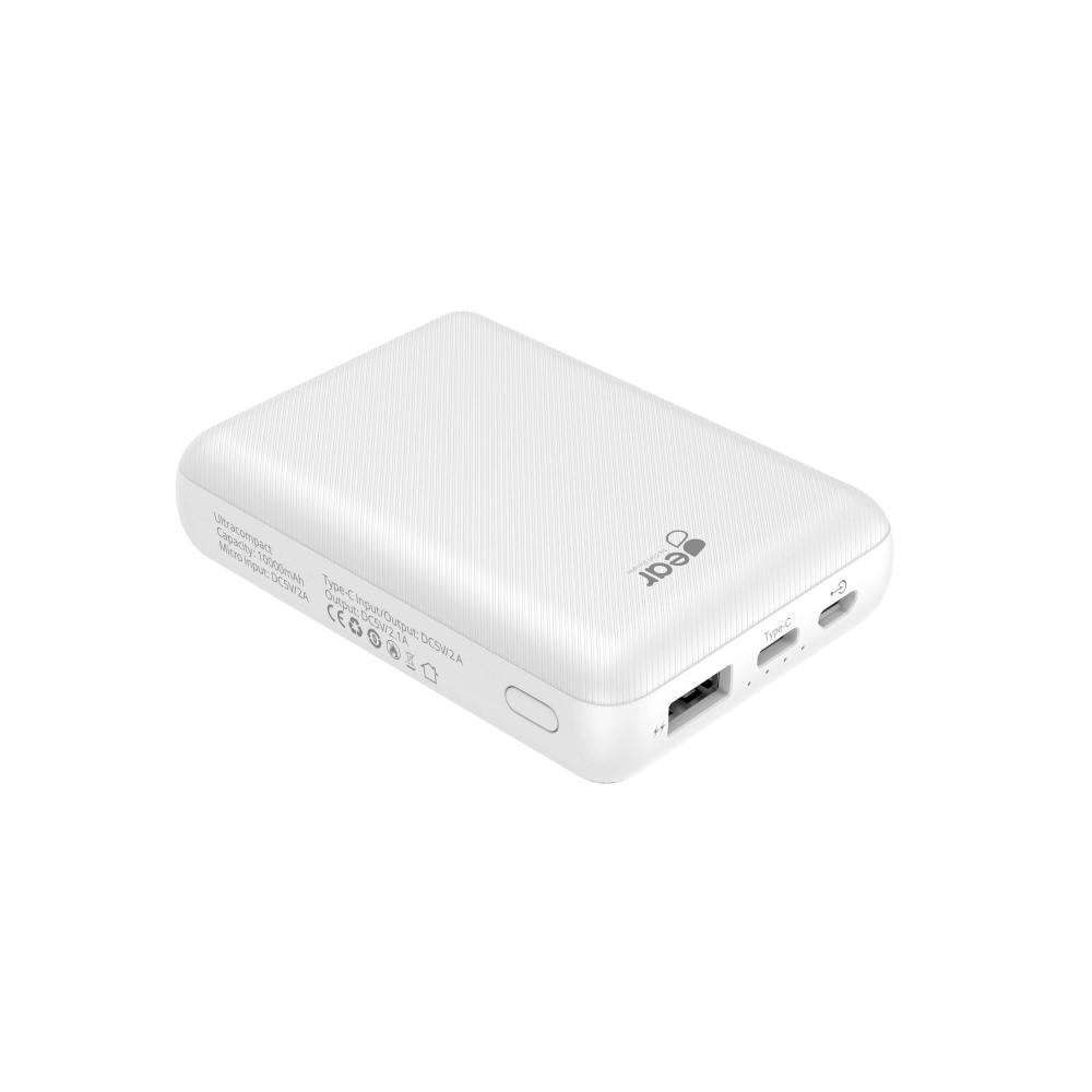 Gear GEAR 10000 mAh Powerbank Ultracompact Vit - Teknikhallen.se