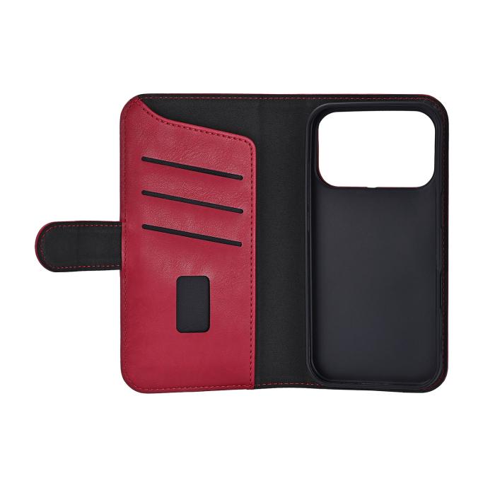 Bild 3, Gear Gear iPhone 17 Pro Fodral MagSafe Läder Deep Red - Teknikhallen.se