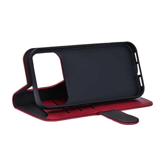 Bild 4, Gear Gear iPhone 17 Pro Fodral MagSafe Läder Deep Red - Teknikhallen.se