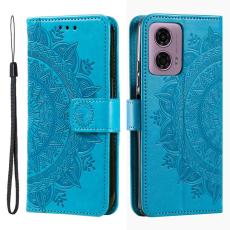  Motorola Moto G04 4G/G24 4G Fodral Mandala Bl&aring; - Teknikhallen.se
