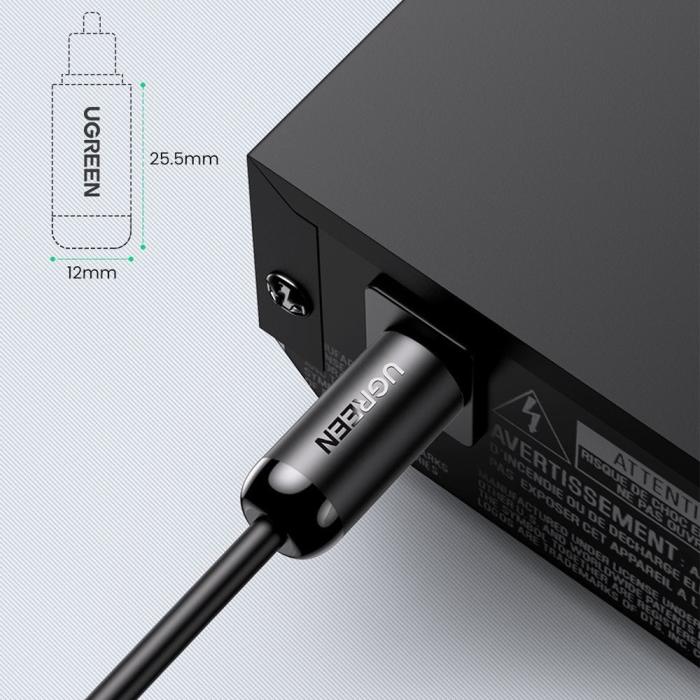 Bild 6, UGREEN UGREEN 2m Optisk Ljudkabel Toslink Svart - Teknikhallen.se