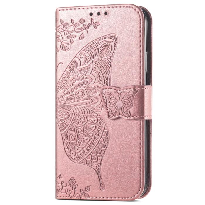Bild 6,  iPhone 16 Fodral Fjäril Tryck Roséguld - Teknikhallen.se