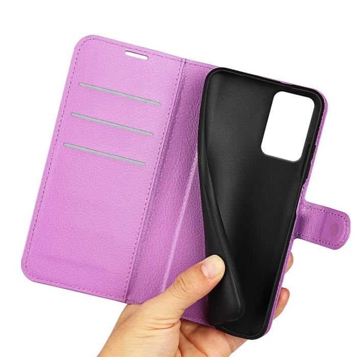 Bild 4,  Motorola Moto G35 5G Fodral Litchi Läder Lila - Teknikhallen.se