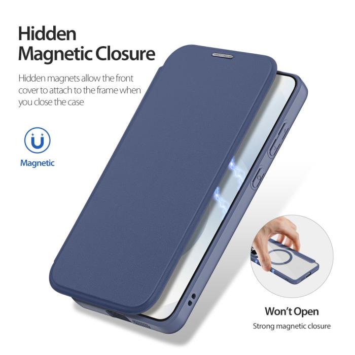 Bild 5, DUX DUCIS DUX DUCIS Galaxy S25 Edge Fodral MagSafe Skin X Pro Blå - Teknikhallen.se