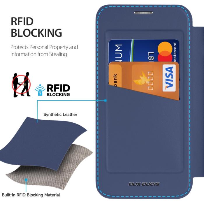 Bild 6, DUX DUCIS DUX DUCIS Galaxy S25 Edge Fodral MagSafe Skin X Pro Blå - Teknikhallen.se