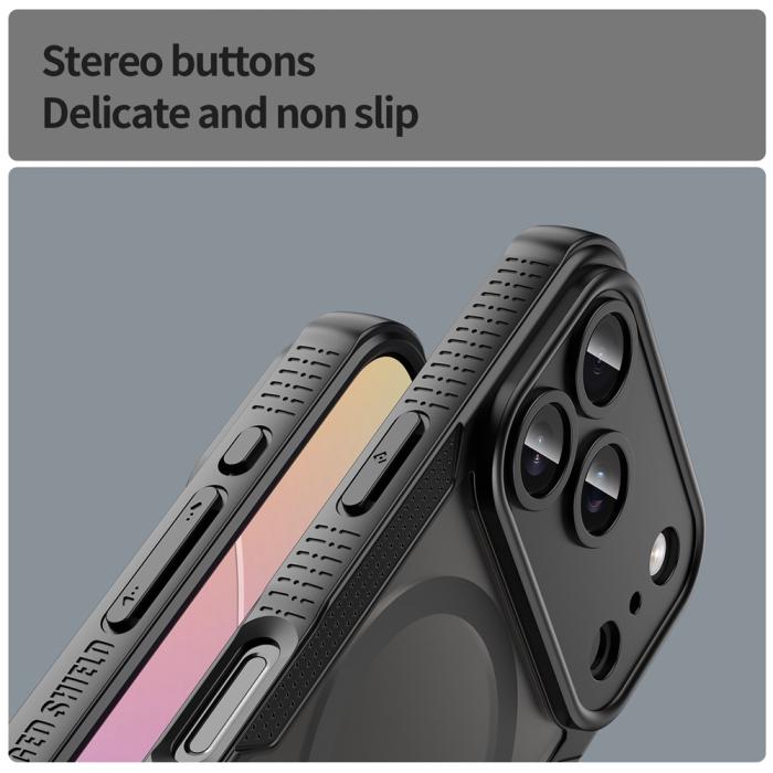Bild 6,  iPhone 17 Pro Max Skal MagSafe Hybrid Armor Svart - Teknikhallen.se