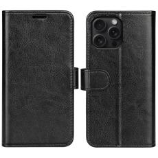  iPhone 16 Pro Max Fodral L&auml;der Svart - Teknikhallen.se