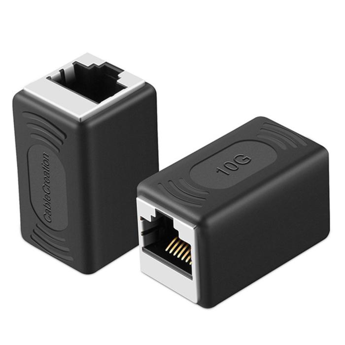 Bild 2, CableCreation CableCreation Cat6a RJ45 Nätverksadapter 10 Gbit/s Svart - Teknikhallen.se