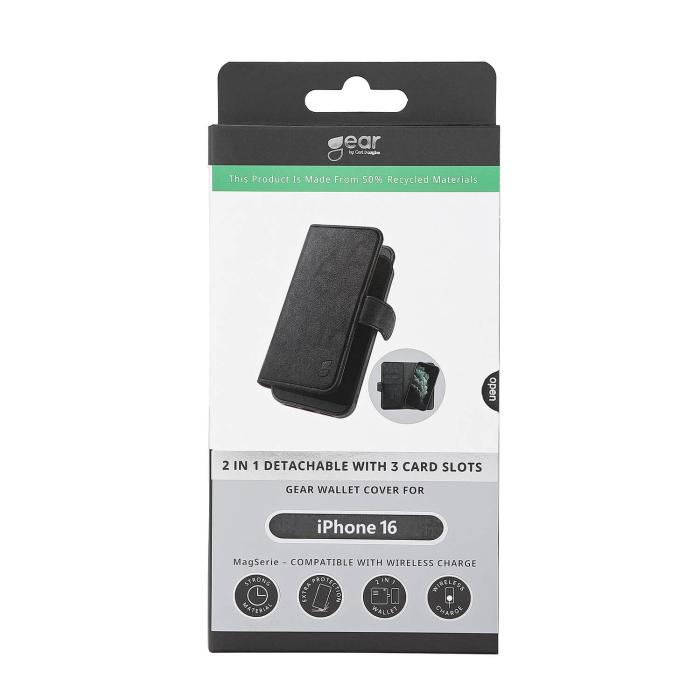 Bild 5, Gear Gear iPhone 16 2in1 MagSafe Magnet Fodral / Skal Svart - Teknikhallen.se