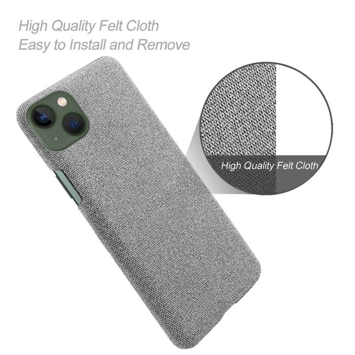 Bild 4,  iPhone 15 Skal Tygbelagt Ljus Grå - Teknikhallen.se