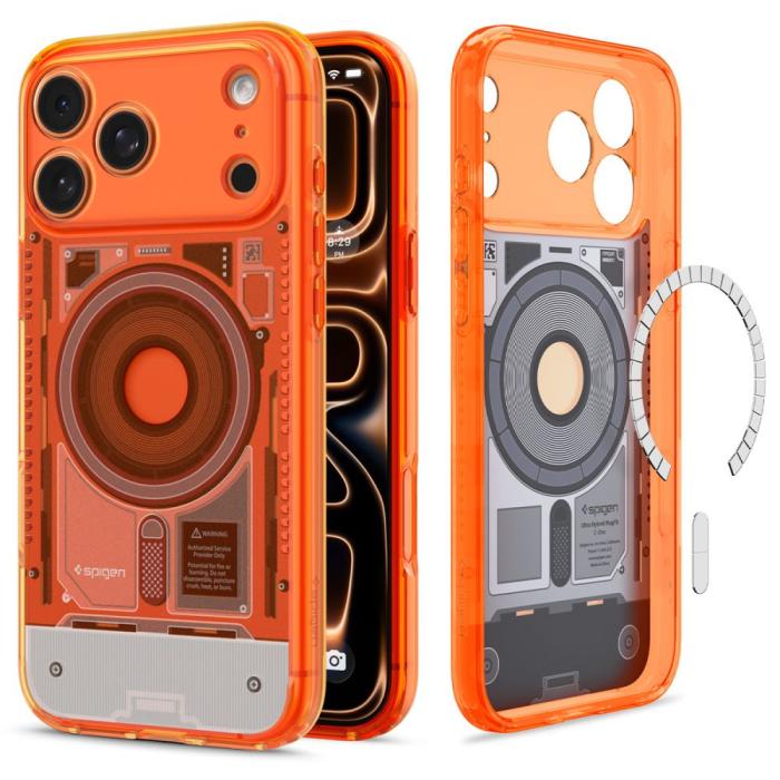 Bild 2, Spigen Spigen iPhone 18 Pro / 17 Pro Skal MagSafe C-One Tangerine - Teknikhallen.se
