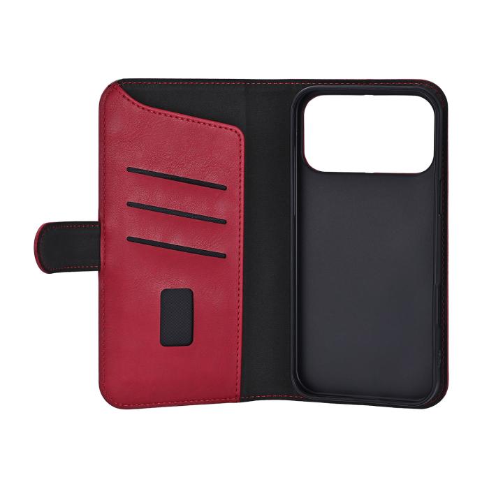 Bild 3, Gear Gear iPhone 17 Pro Max Fodral MagSafe Läder Deep Red - Teknikhallen.se