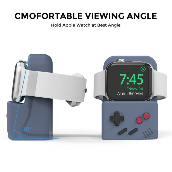 Bild 3, AHASTYLE AHASTYLE Apple Watch Laddningsställ Gamepad Silikon Blå - Teknikhallen.se