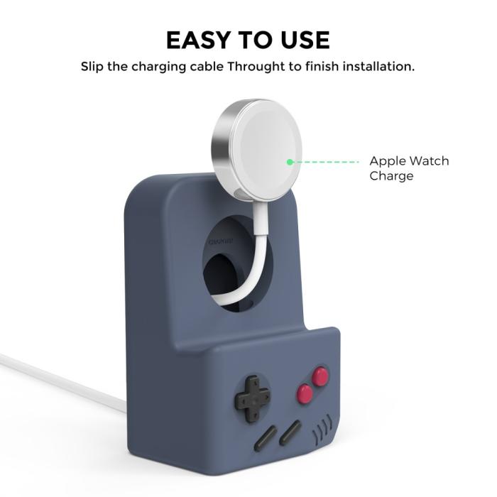 Bild 4, AHASTYLE AHASTYLE Apple Watch Laddningsställ Gamepad Silikon Blå - Teknikhallen.se