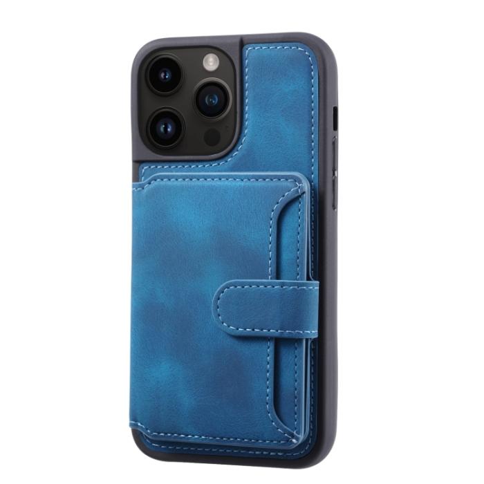 Bild 2,  iPhone 15 Pro Skal RFID Med Plånboksfunktion Blå - Teknikhallen.se