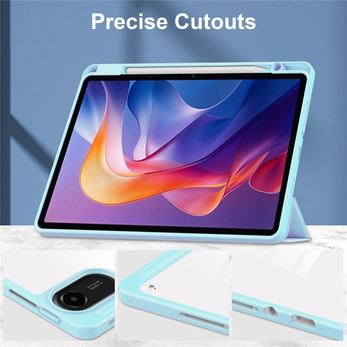 Bild 4,  Xiaomi Redmi Pad 2 Fodral Tri-Fold Hybrid Blå - Teknikhallen.se