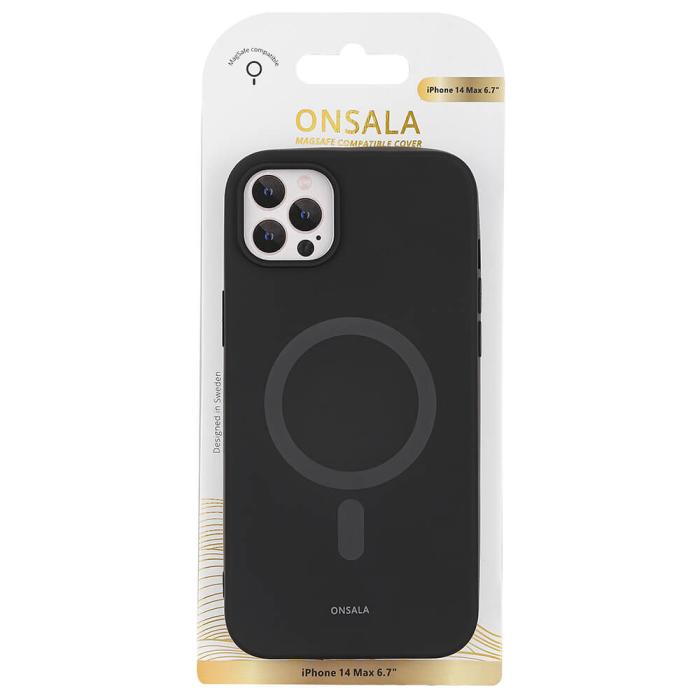 Bild 2, Onsala ONSALA iPhone 14 Plus Mobilskal Silikon MagSeries Svart - Teknikhallen.se