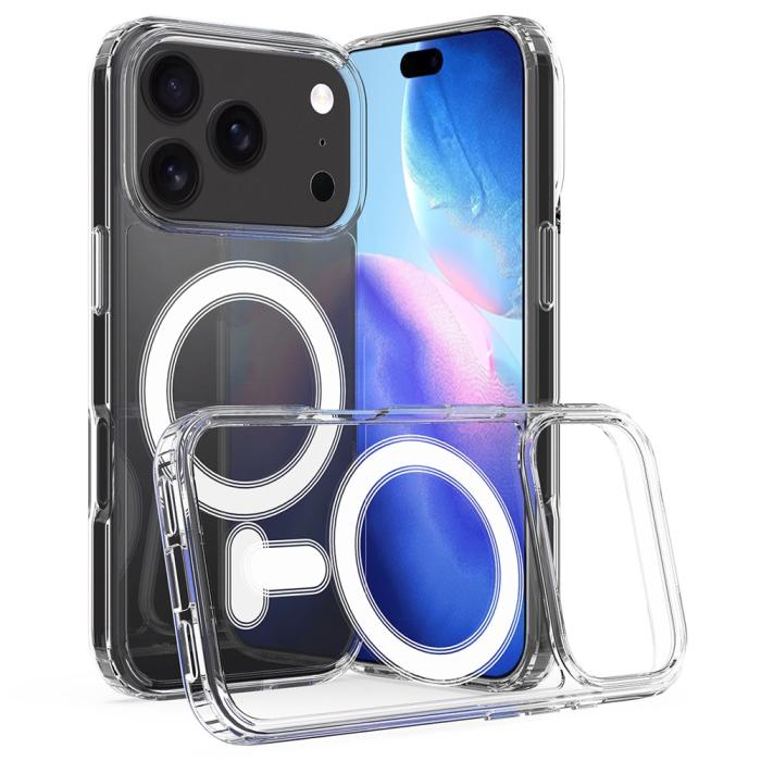 Bild 2,  iPhone 17 Pro Max Skal MagSafe Hybrid Transparent - Teknikhallen.se