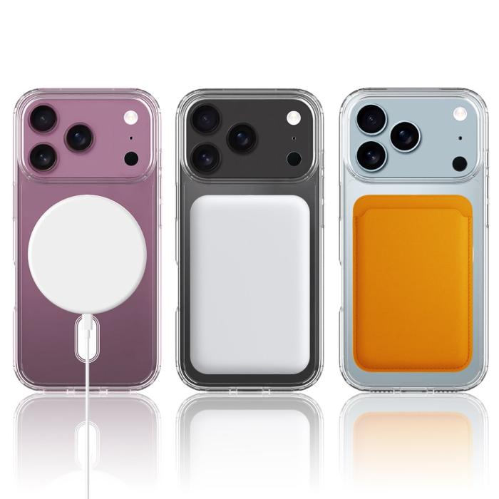 Bild 4,  iPhone 17 Pro Max Skal MagSafe Hybrid Transparent - Teknikhallen.se