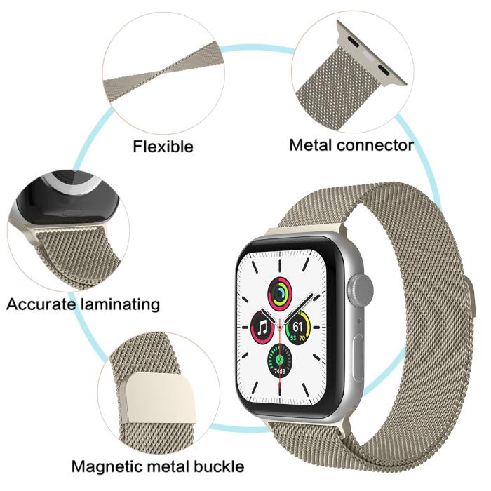Bild 5, ColorPop ColorPop Milanese Loop Metall Armband Apple Watch 38/40/41/42 mm - Teknikhallen.se