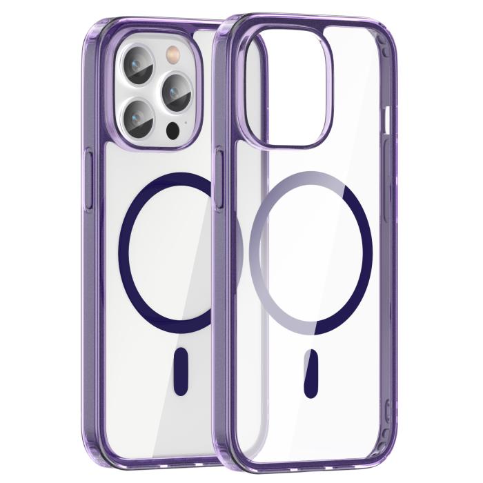 Bild 2, ColorPop ColorPop iPhone 13 Pro Skal CH MagSafe Transparent/Lila - Teknikhallen.se