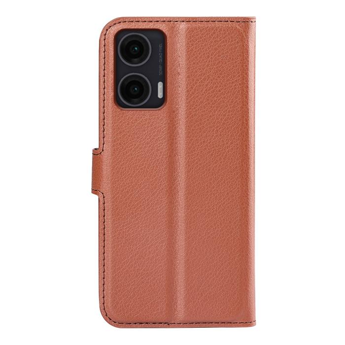 Bild 6,  Motorola Moto G35 5G Fodral Litchi Läder Brun - Teknikhallen.se