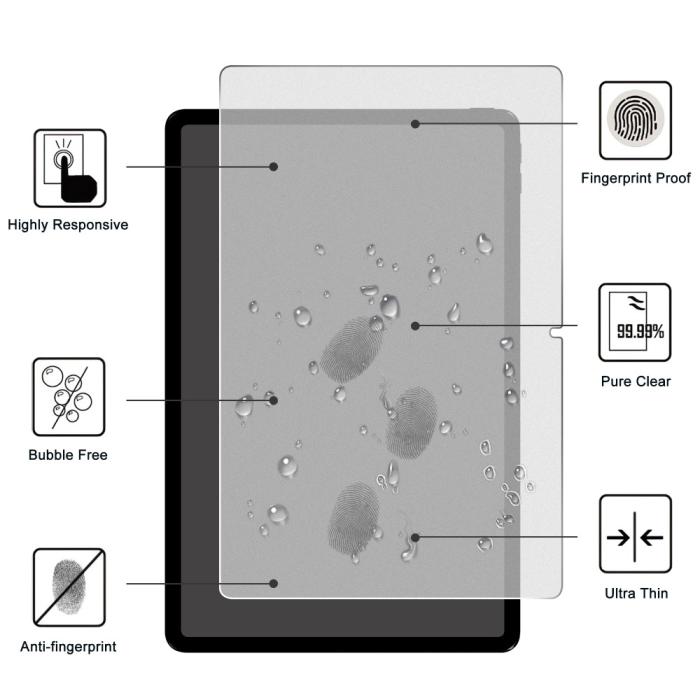 Bild 2,  Lenovo Tab M11 Skärmskydd Härdat Glas - Teknikhallen.se