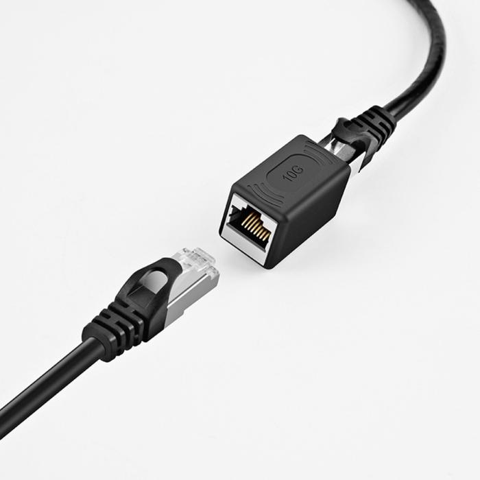 Bild 6, CableCreation CableCreation Cat6a RJ45 Nätverksadapter 10 Gbit/s Svart - Teknikhallen.se