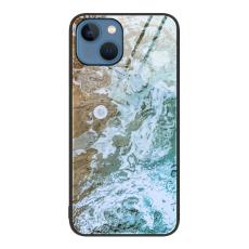  iPhone 14 Plus Skal Marmor H&auml;rdat Glas Beach - Teknikhallen.se