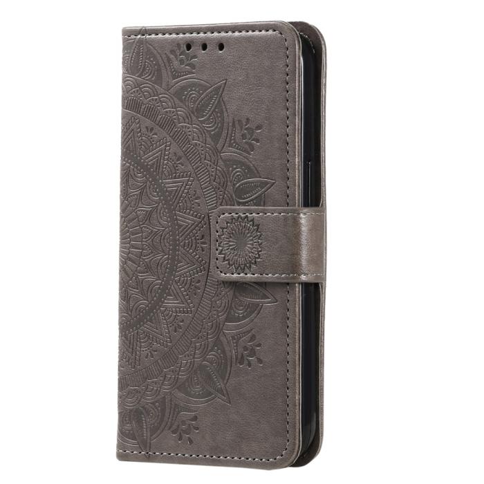 Bild 5,  Motorola Edge 40 Pro 5G Fodral Mandala Läder Grå - Teknikhallen.se