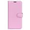  Samsung Galaxy S23 FE Fodral Litchi Textur Ljus Rosa - Teknikhallen.se