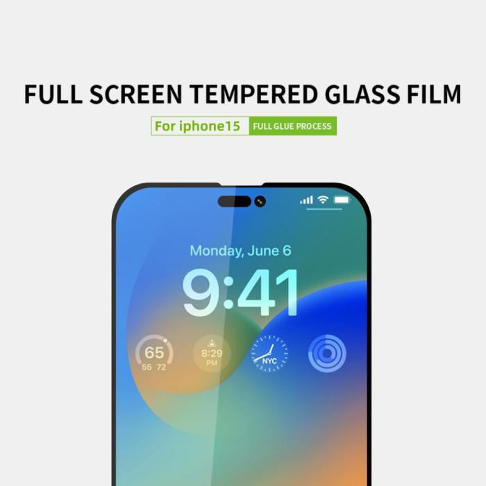 Bild 3, PINWUYO PINWUYO iPhone 15 Skärmskydd Heltäckande - Teknikhallen.se