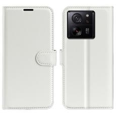  Xiaomi 13T / 13T Pro Fodral Litchi L&auml;der Vit - Teknikhallen.se