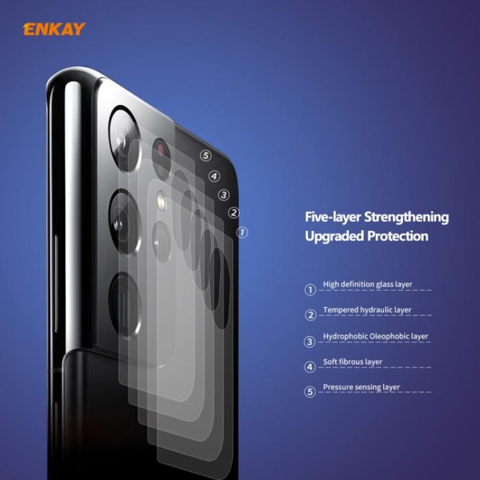 Bild 2, ENKAY ENKAY Samsung Galaxy S21 Ultra Linsskydd Härdat Glas - Teknikhallen.se