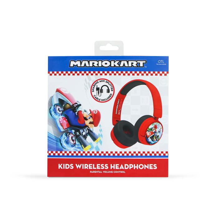 Bild 2, OTL Super Mario Hörlur On-Ear Junior Trådlös 85dB/95dB - Teknikhallen.se