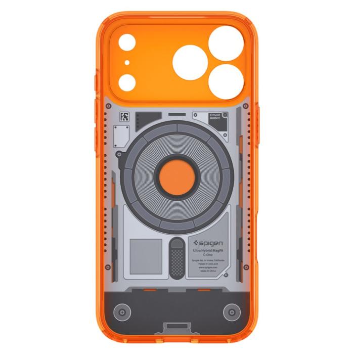 Bild 4, Spigen Spigen iPhone 18 Pro / 17 Pro Skal MagSafe C-One Tangerine - Teknikhallen.se