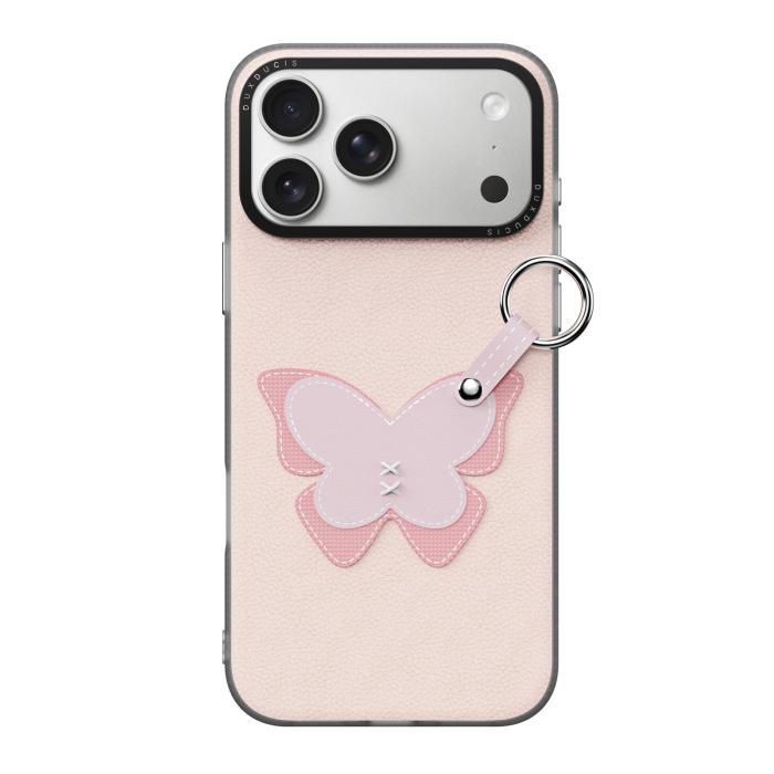 Bild 2, DUX DUCIS DUX DUCIS iPhone 18 Pro/17 Pro Skal PU-Läder Fjäril Ljusrosa - Teknikhallen.se