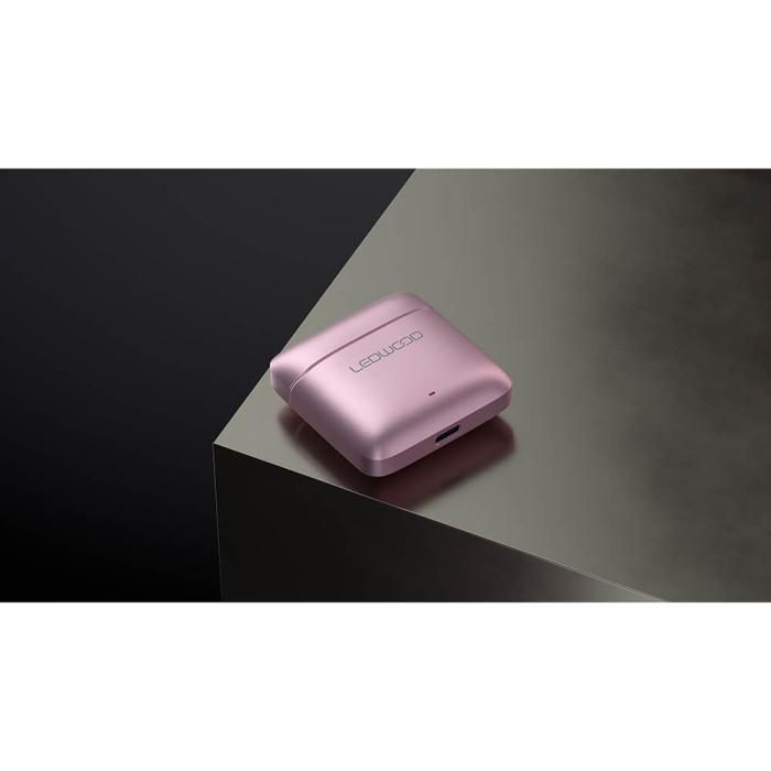 Bild 10, LEDWOOD LEDWOOD Hörlur Titan TWS True Wireless In-Ear Rose - Teknikhallen.se