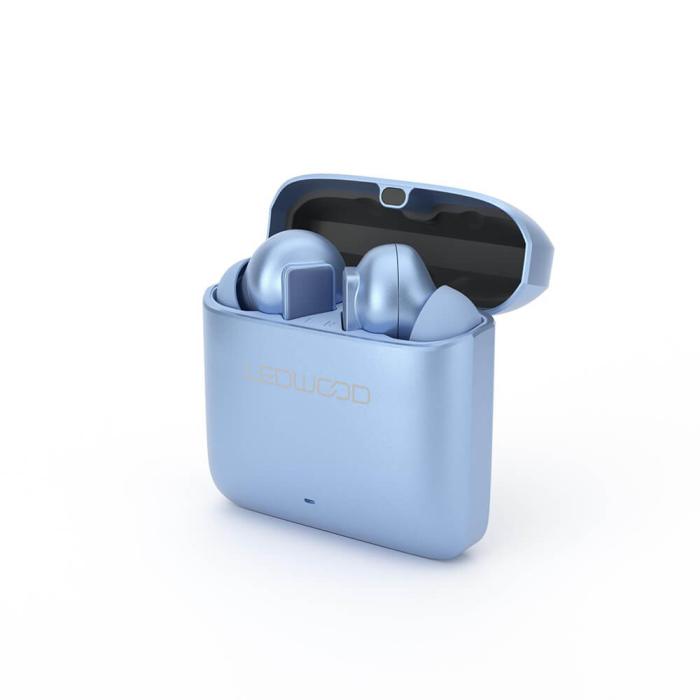 Bild 2, LEDWOOD LEDWOOD Hörlur Titan TWS True Wireless In-Ear Blå - Teknikhallen.se