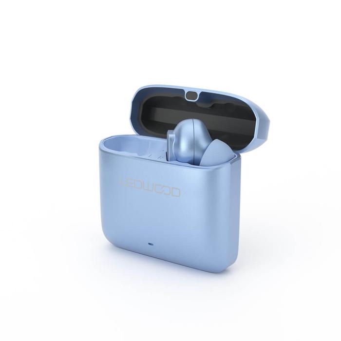 Bild 5, LEDWOOD LEDWOOD Hörlur Titan TWS True Wireless In-Ear Blå - Teknikhallen.se