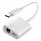  USB-C Till RJ45 / USB-C PD Adapter Vit - Teknikhallen.se