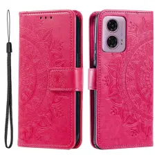  Motorola Moto G04 4G/G24 4G Fodral Mandala Rosa - Teknikhallen.se