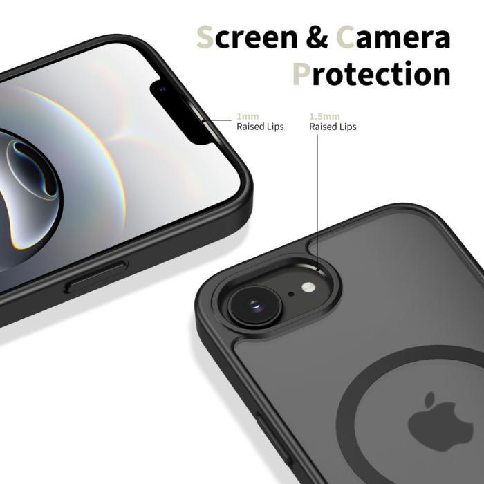 Bild 4, Tech-Protect Tech-Protect iPhone 17e / 16e Skal MagSafe BasicMag Matt Svart - Teknikhallen.se